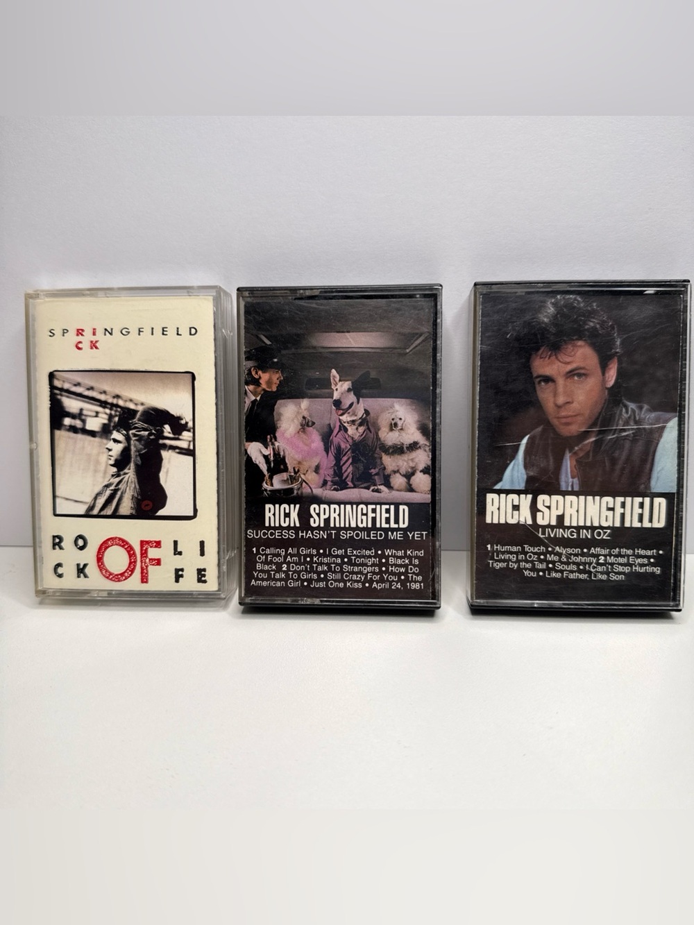 Rick Springfield Cassette Tape Lot of 3 1980s rock music vintage